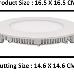 d'mak 15 Watt LED Round False Ceiling/ Recessed Panel Light for POP (Warm White, Pack of 2) Recessed Ceiling Light Ceiling Lamp image 4