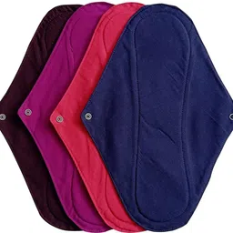 nilamagal REUSABLE/WASHABLE COTTON MENSTRUAL CLOTH PAD (EXTRA LARGE) Sanitary Pad image 1