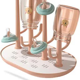 dakos Baby Bottle Drying Rack with Bottle Cleaning Brush, Drying Rack Stand image 3