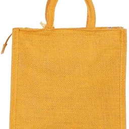 sainik's Access to Quality Durga Mata Jute Bags / Tiffin Jute Bag / Go Green Jute Bags Pack of 6 Grocery Bags image 4
