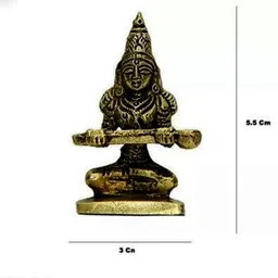 banaras box 2 inches Pure Brass/Pital Goddess Annapurna MATA Idol Decorative Showpiece - 5 cm image 2