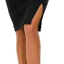alyne Women Solid Pencil Black Skirt-picture-17