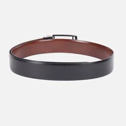 peter england Men Formal Black Genuine Leather Belt image 3