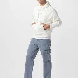 urbano fashion . Men Loose Fit Mid Rise Grey Jeans image 5