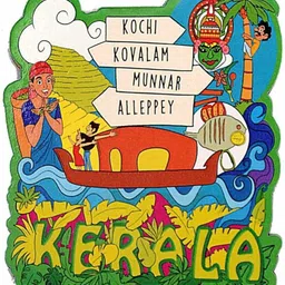 skywalk India Souvenir Wooden Fridge Magnet Kerala, Perfect Souvenir for Gifting Fridge Magnet Pack of 1-picture-12