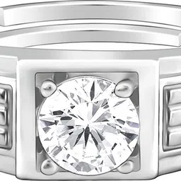 giva Sterling Silver Zircon Rhodium Plated Ring image 4