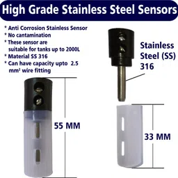 AQUAA SOLUTION 6 Unit Stainless Steel Sensor for Water Level Controllers & Indicator Wired Sensor Security System image 2