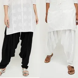 ushagarments Pure Cotton Solid Women ["Black","White"] Salwar-picture-23