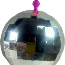 adilaid Pet Shinning/Disco Ball Hanging In Cage Silver Plated Ball For Bird image 3