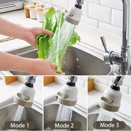 water faucet NKZ Lwvax 360 Degree Rotating Water-Saving Sprinkler,Faucet Extension Flexible Faucet Sprayer,Water-Saving Head Nozzle Splash-Proof Filter Extender Sprayer for Kitchen, Bathroom and Hotel Sink Taps Faucet Nozzle (Push On) Health Faucet image 4