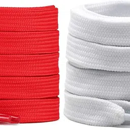 house of common shoe laces Flat Hollow Red White 120cm 2pair sneakers canwas Shoe laces Shoe Lace-image-40