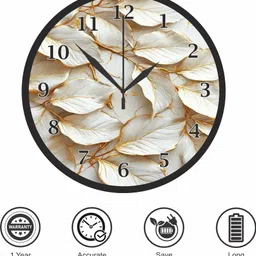 radhe custom arts Analog 25 cm X 25 cm Wall Clock image 3