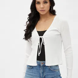 Women Full Sleeve White Shrug-image-19