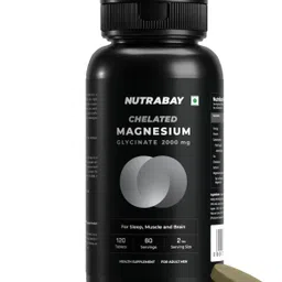 nutrabay Magnesium Glycinate 2000mg | High Absorption Chelated for Sleep, Muscles & Brain-picture-27