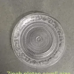 greatzomall Pack of 6 Glass Crystal Clear Serving Plate for Dining 7 INCH Paraat Dinner Set image 4