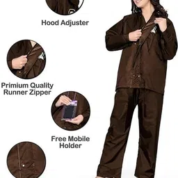 diamond cluster Solid Women Raincoat image 1