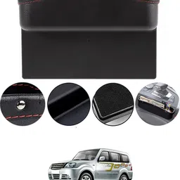 maties Universal Car Side Seat Gap Pocket With Phone,Key,Coin,Wallet Holder Black-121 Car Side Seat Catcher-picture-20