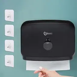 spotview Fold Paper Dispenser for Home Bathroom - Black (Pack of 1) Plastic Toilet Paper Holder-picture-26