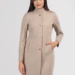 roadster Polyester Solid Coat For Women image 2
