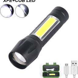 mz SMALL SUN M322 (ZOOMABLE LED METAL TORCH) 25W Laser COB, 500mAh Battery MIZUN Torch-picture-16