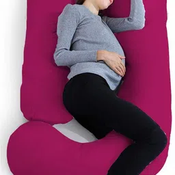 mom's moon Upgrade Model Of Pregnancy Pillow Microfibre Solid Pregnancy Pillow Pack of 1-picture-21