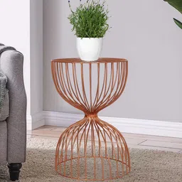 trevi furniture Berlin End Table in Rose Gold Finish image 2