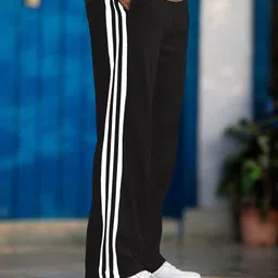 foxter Men Solid Black Track Pants-picture-13