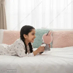 kids mandi Kawai Kuromi Frock Teddy With Bow Small Size | Cute Kawaii Plush Toy for Kids - 20 cm image 5