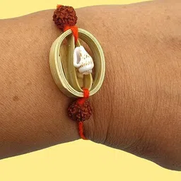 tej gifts Designer Hand Made Unique Eco Friendly Bamboo Assorted Rakhi Set image 3