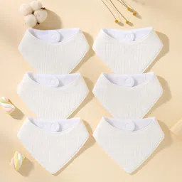 minku creations Double Layer Crinkled Muslin Bibs ,Breathable Baby Bibs for Teething & Feeding 6-picture-12