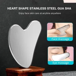Livronic Steel Gua Sha Beauty Tool for Body,Neck,under Eyes Premium Gua Sha Firm Face Muscles, Reduce Puffiness, Facial Tension, Helps Lymphatic Drainage Massager image 3