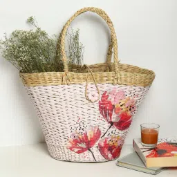 habereindia Rectangular Baskets/Decorative Storage Baskets, Perfect Alternatives To Wicker Storage Baskets. (Multi Color 3)(Sea Grass) (Design 05) image 1