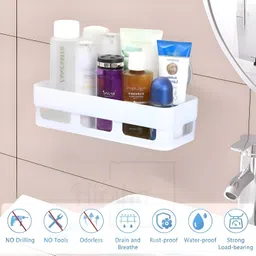 luyrtza multi-purpose bathroom & kitchen storage rack Plastic Wall Shelf-picture-43