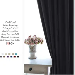 armenia hague 152.4 cm (5 ft) Window Silk Blackout Curtain (Pack Of 2) image 4