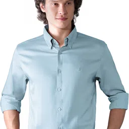 beyoung Men Regular Fit Solid Button Down Collar Formal Shirt-picture-16