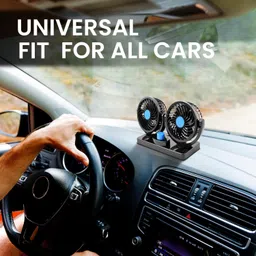 genipap Car Fan 12V 360 Head 2 Speed Quiet Strong for All Auto Vehicles-HNBI1721 Car Interior Fan image 5