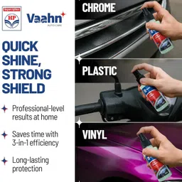 hp vaahn 3-in-1 Shiner | Cleans, Shines & Protects Dashboards, Tyres & Plastic Surfaces | Dust Repellent, UV Protection, Professional Finish Vehicle Interior Cleaner image 3