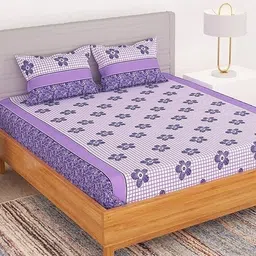 alcotex Cotton Double Flat 240 TC Abstract Bedsheet image 2