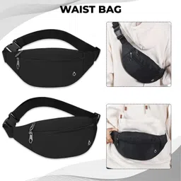 KRAPTICK Waist Bag | Fanny Pack & Crossbody Bag for Travel, Running, Hiking & Gym, Waterproof & Lightweight Belt Bag | Adjustable Money Belt & Waist Pouch image 2