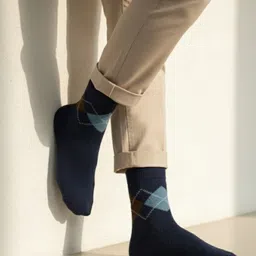 cdeck Men Self Design Calf Length image 3