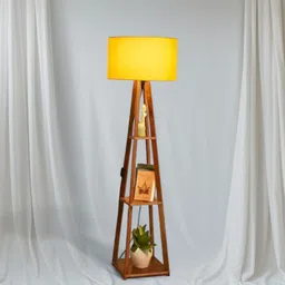 rustic accod Column Floor Lamp image 3