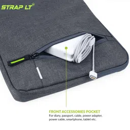 straplt Laptop Sleeve Case 15 Inch Waterproof Carrying Bag With Charger Pouch Case Waterproof Laptop Sleeve/Cover image 2
