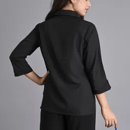 gm sara Women Regular Fit Solid Button Down Collar Formal Shirt image 2