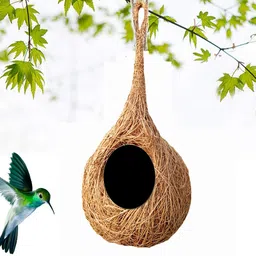 liveonce ROUND organic coir bird nest for bird -STRONG Bird House image 4