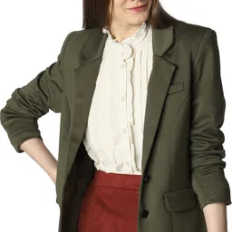 pp trends Women Solid Single Breasted Casual Blazer-picture-20