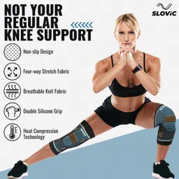 slovic Knee Support | Knee Cap | Knee Support for Pain with 4-way Compression | Small Knee Support image 3