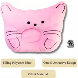 White Bubble Newborn Head Shaper Takiya Polyester Fibre Animals Baby Pillow Pack of 1 image 2