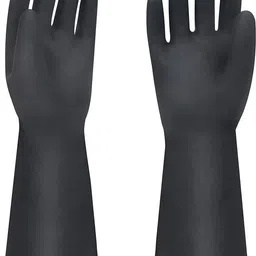 menage Dishwashing Reusable Latex Gloves for Housework Kitchen Bathroom Anti-slip Wet and Dry Glove image 1