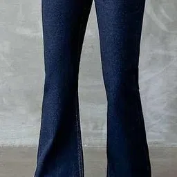 hunter and hayes Women Boot-Leg High Rise Dark Blue Jeans image 3