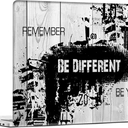 STICKER PRO Universal Laptop Skin Sticker with Extra Protective Layer - Be Different Wooden Premium PVC Self Adhesive Vinyl Laptop Skin Compatible for 13 inch-image-73